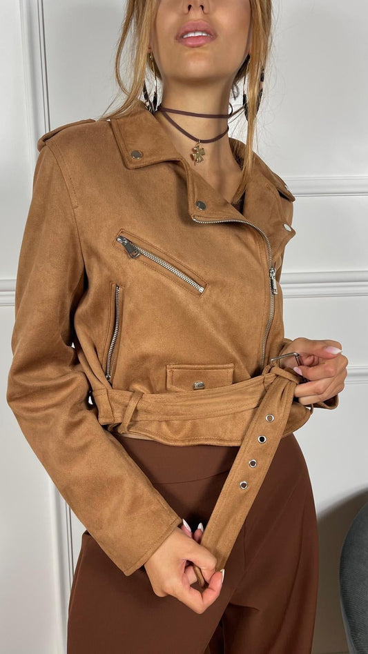 Cazadora biker efecto ante