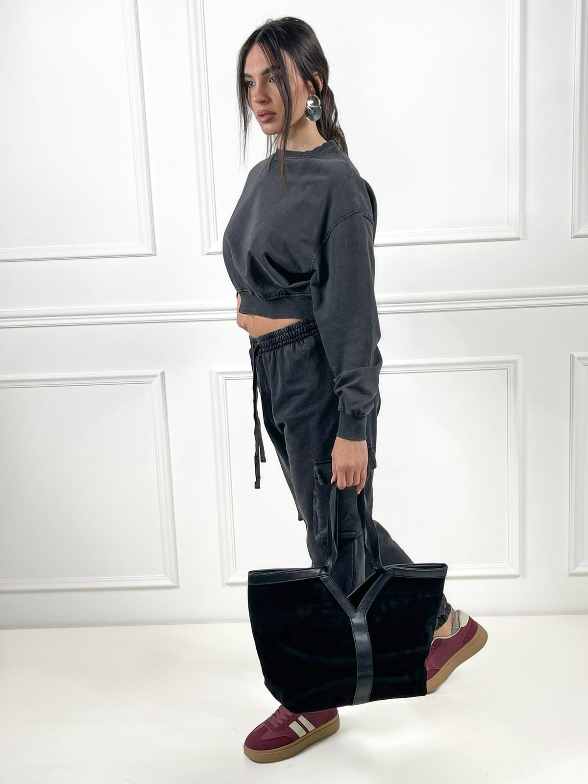 Sudadera crop oversize