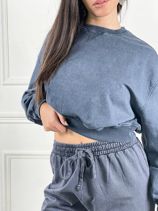 Sudadera crop oversize