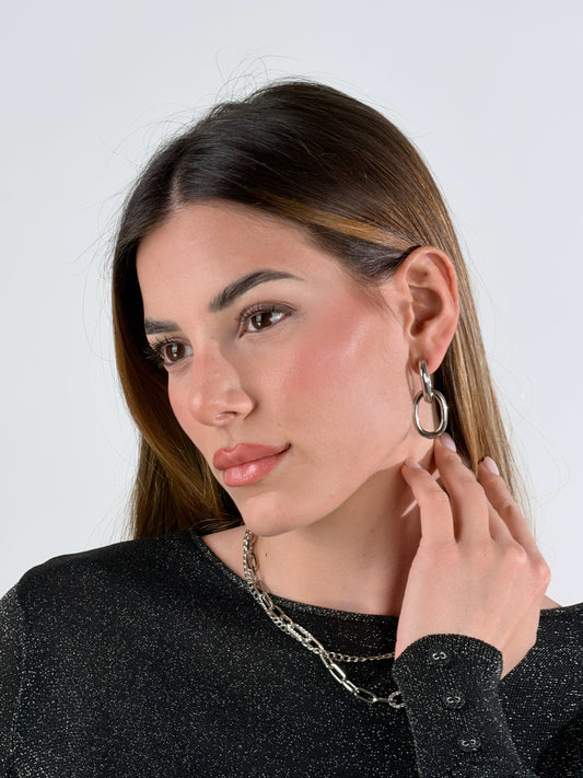 Jersey de cuello redondo lúrex