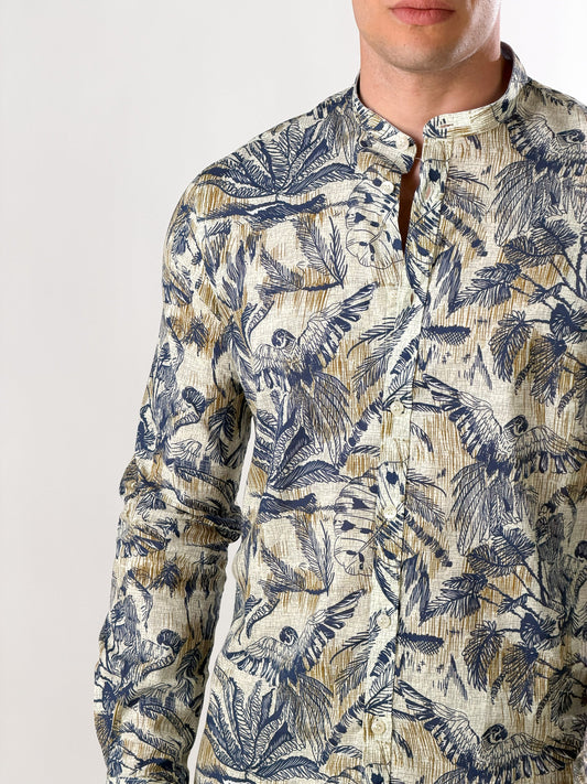 Camisa estampado botánico