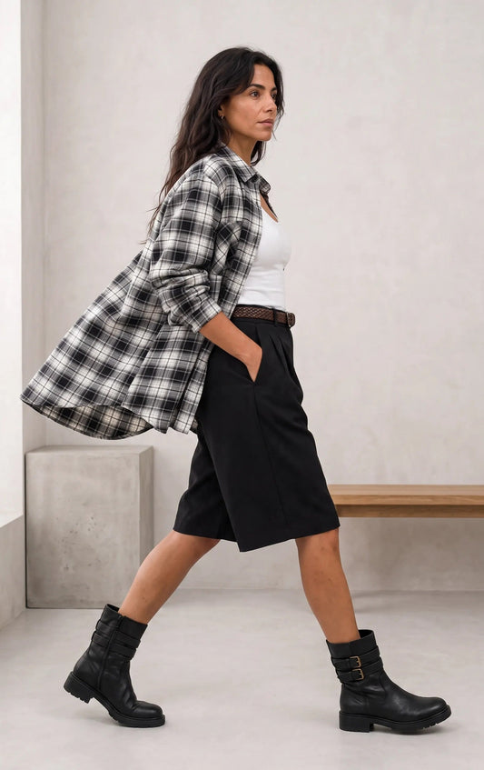 Camisa estampado tartán