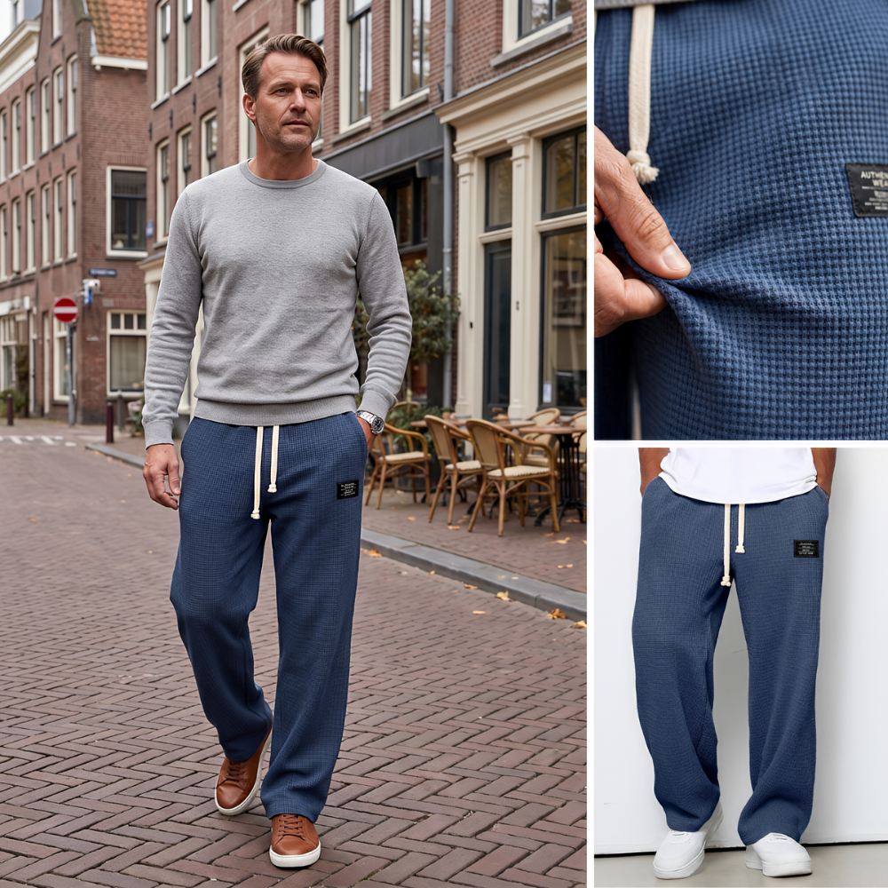 Pantalón relajado de pierna recta para hombre