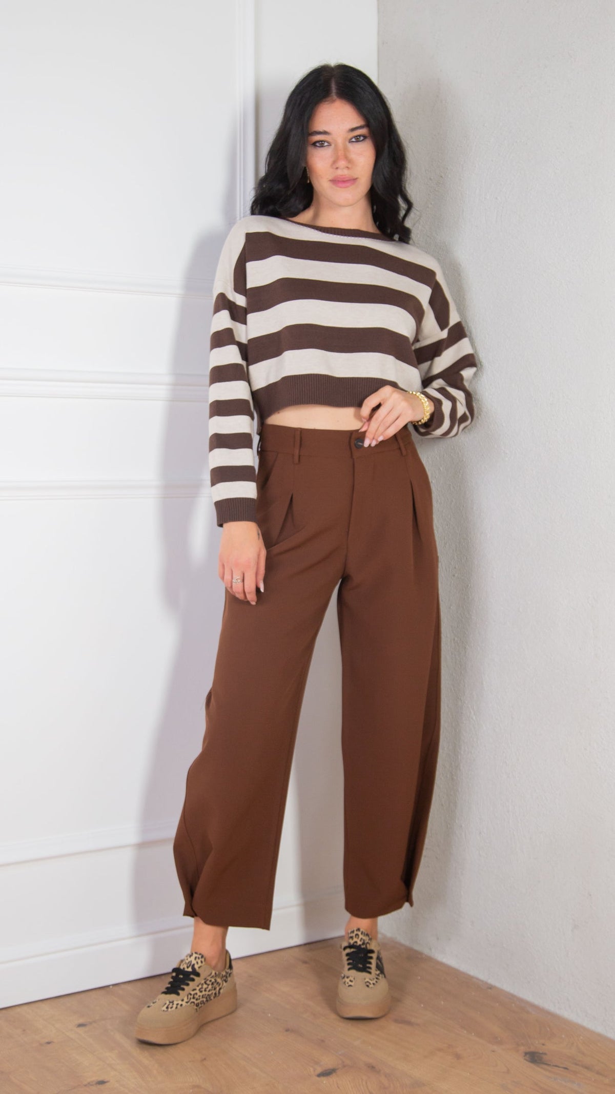Jersey crop de rayas