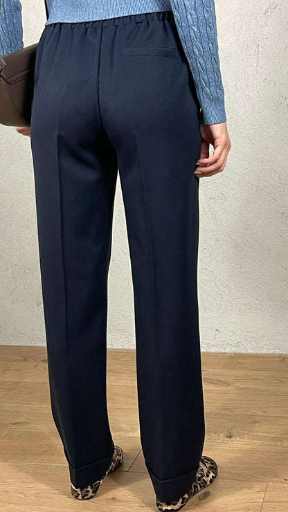 Pantalón cigarette con vuelta