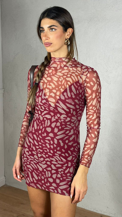 Mini vestido leopardo