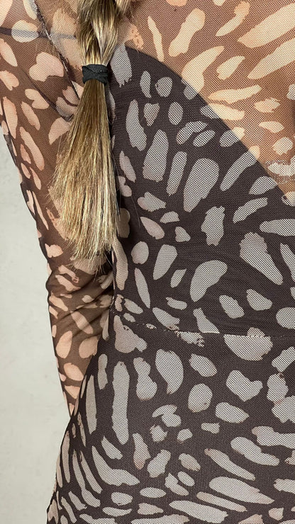 Mini vestido leopardo