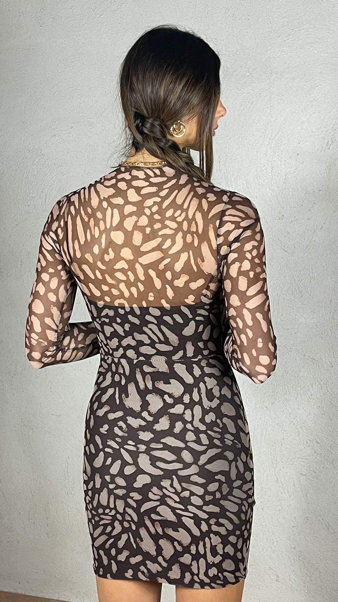 Mini vestido leopardo