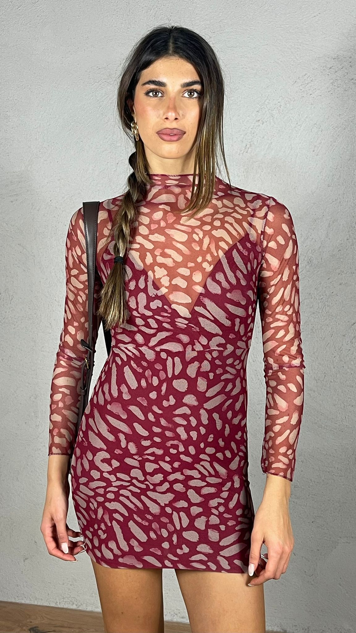Mini vestido leopardo