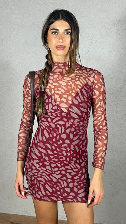 Mini vestido leopardo
