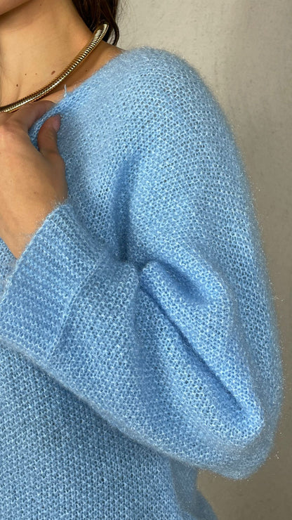 Jersey efecto mohair escote en V