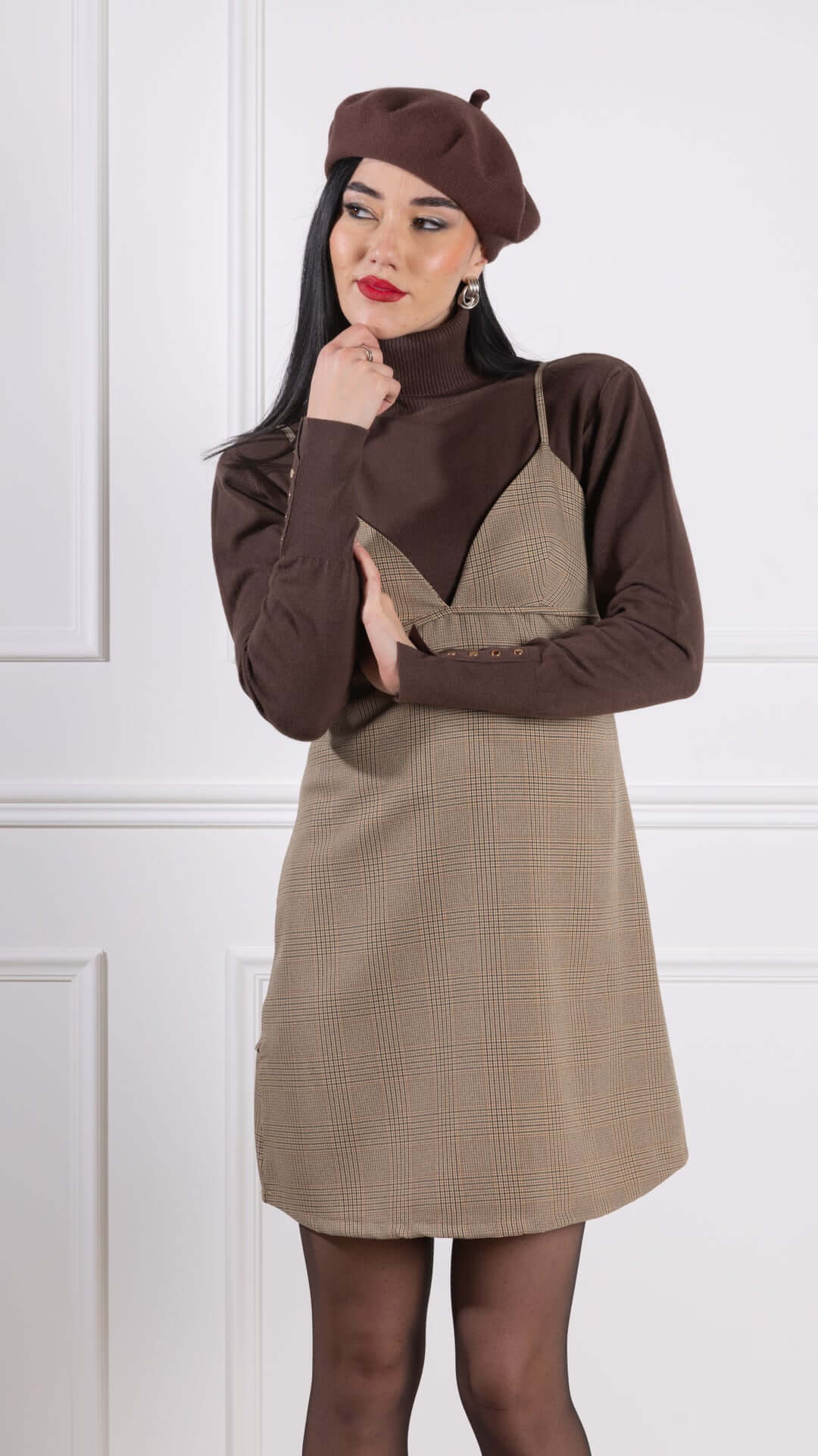 Vestido pata de gallo