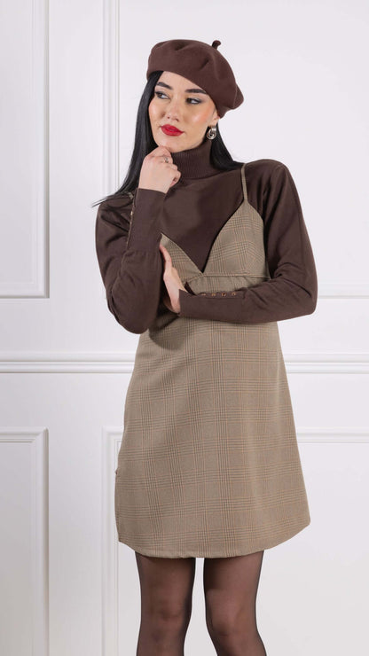 Vestido pata de gallo