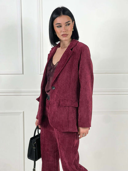 Chaqueta de terciopelo liso
