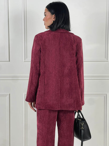 Chaqueta de terciopelo liso