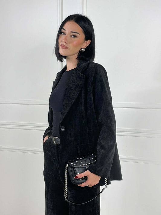 Chaqueta de terciopelo liso