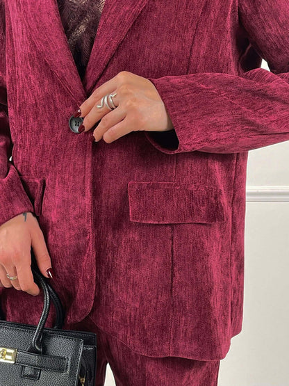 Chaqueta de terciopelo liso