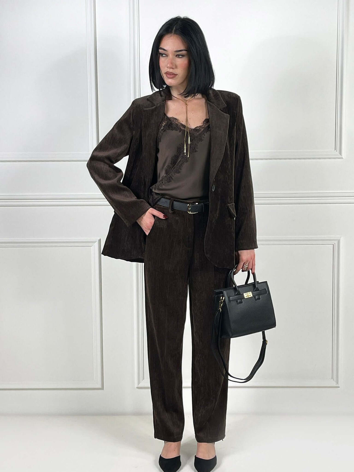 Chaqueta de terciopelo liso