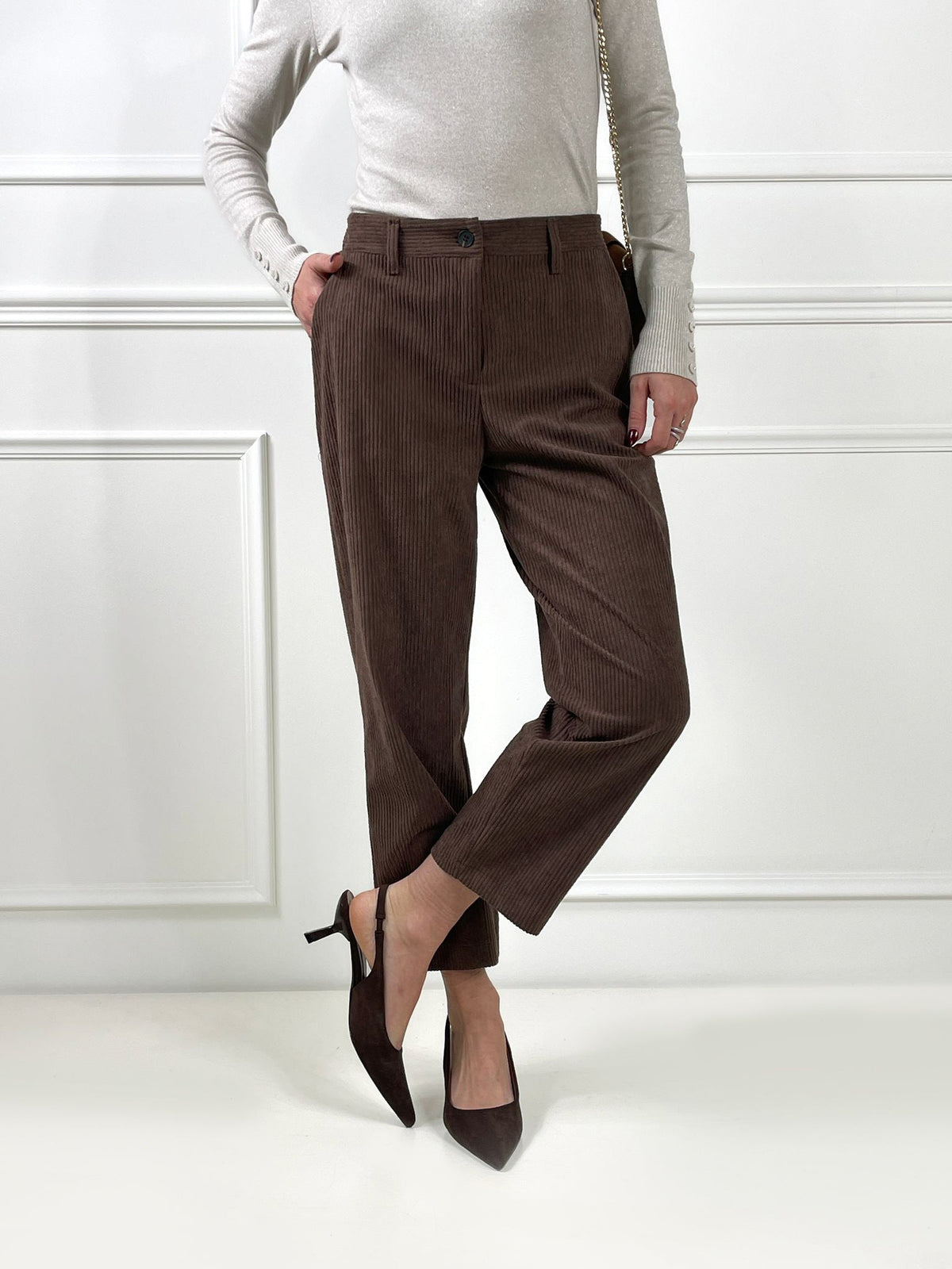 Pantalón cigarette de pana