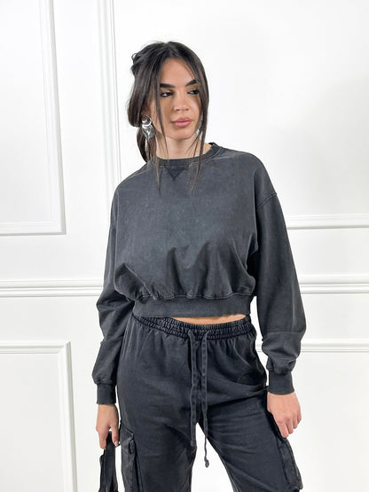 Sudadera crop oversize