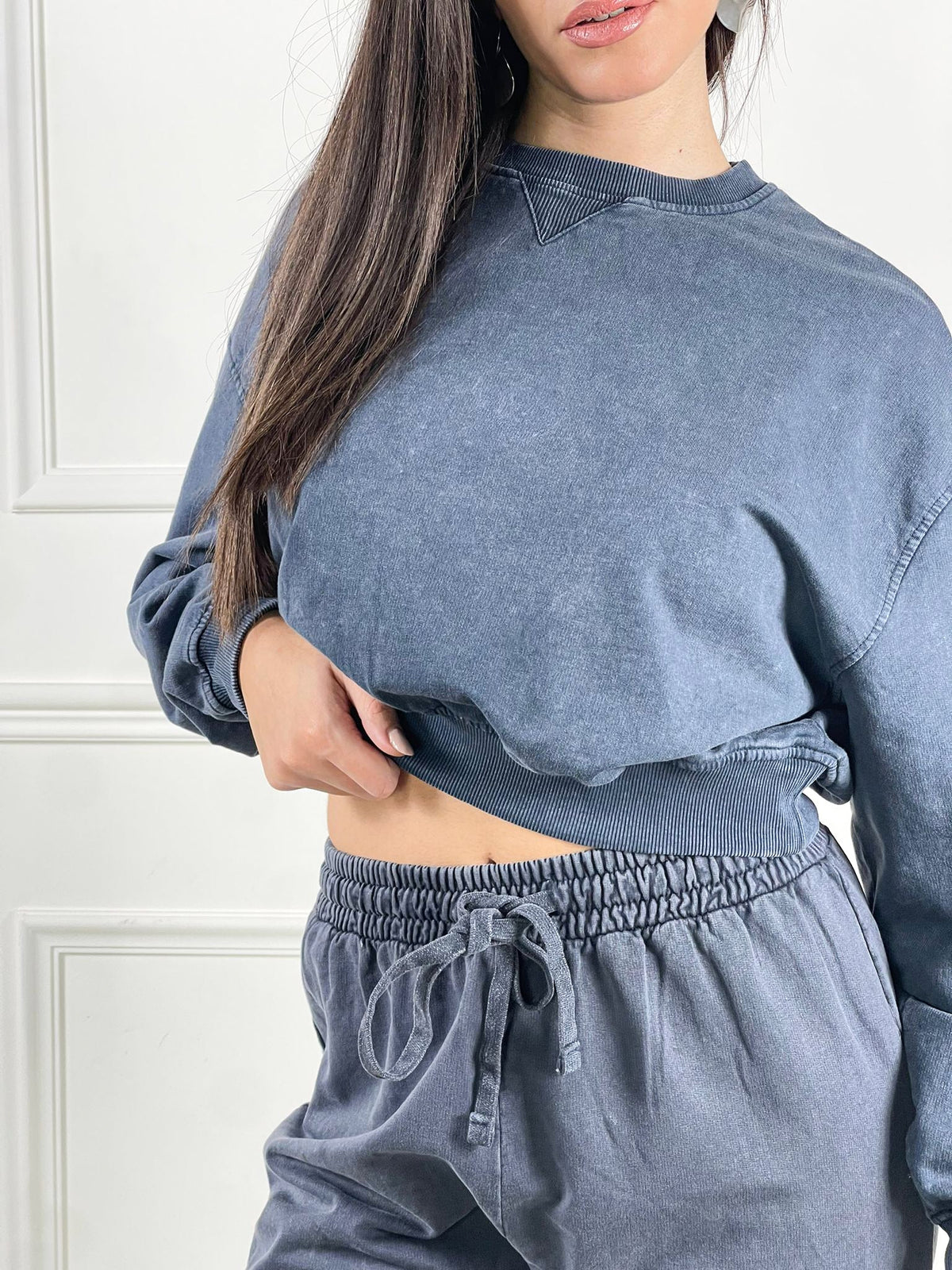 Sudadera crop oversize