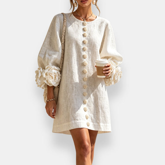 Marcelle | Vestido con Flores en Relieve