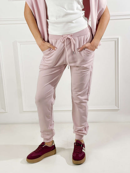Pantalón de felpa con elástico en el tobillo