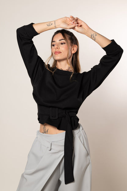Sudadera con cinturón