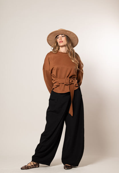 Sudadera con cinturón