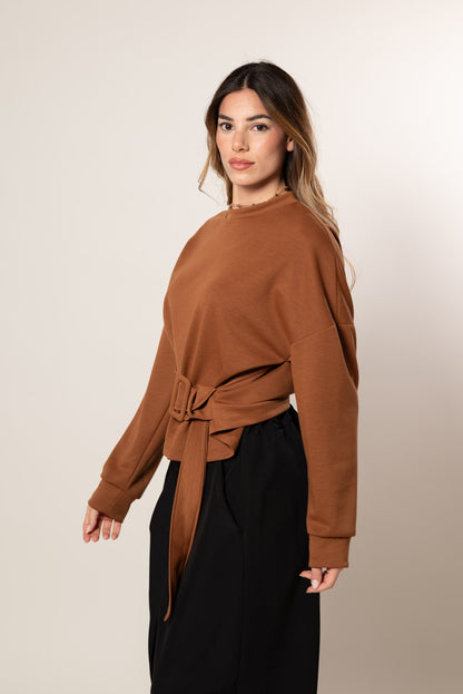Sudadera con cinturón