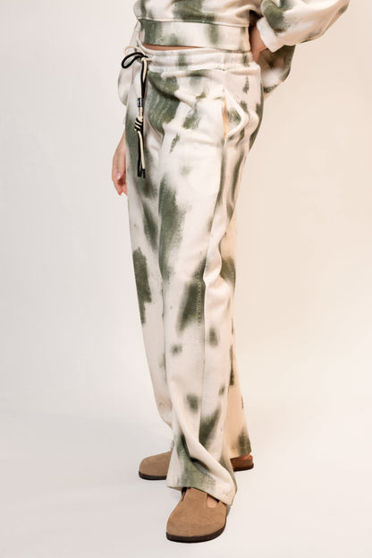 Pantalón de felpa tie-dye