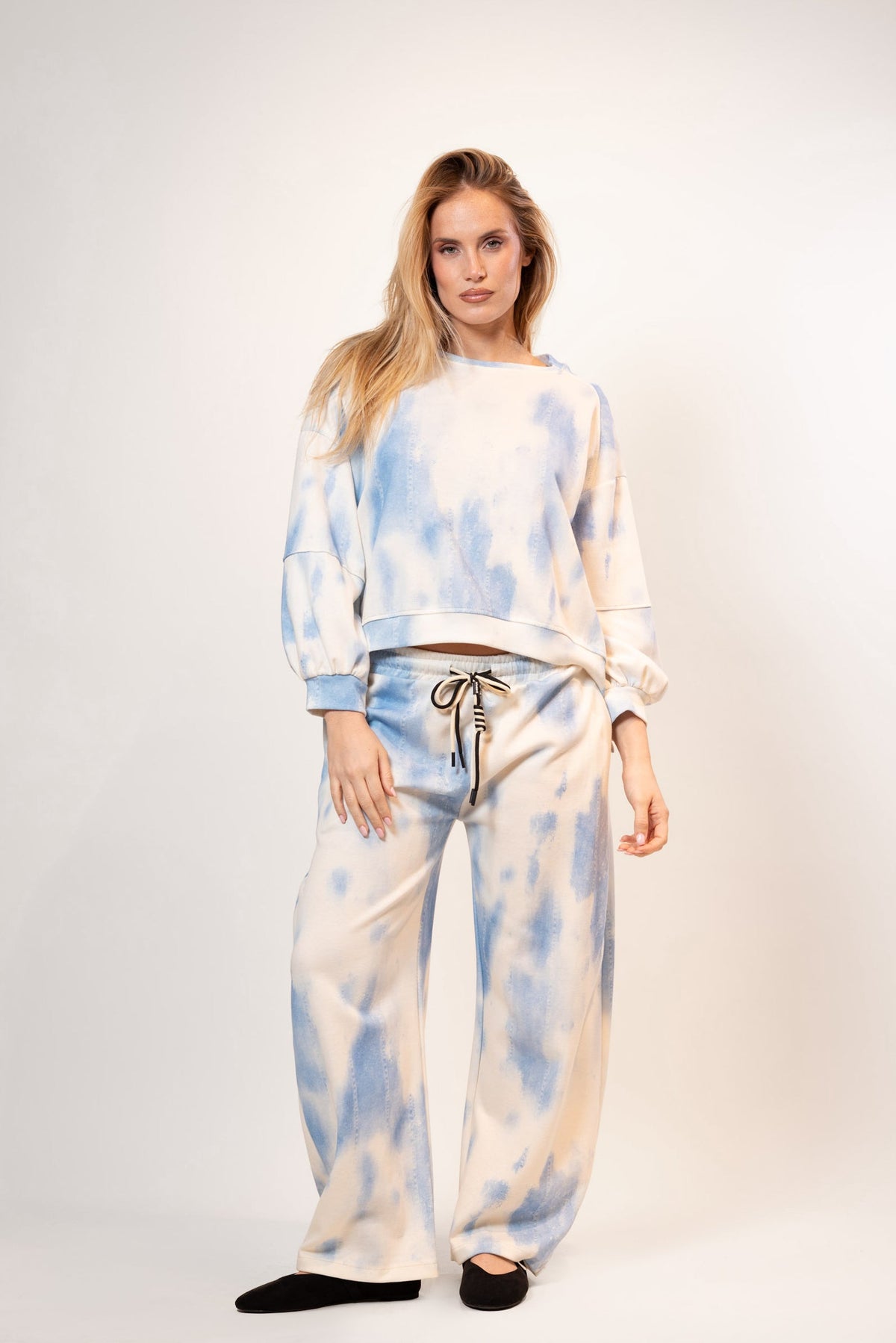 Pantalón de felpa tie-dye
