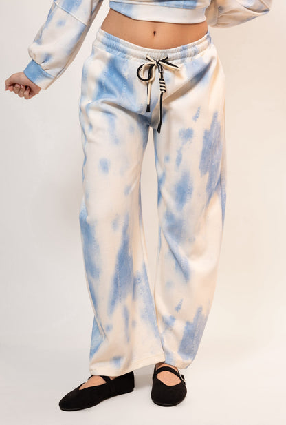 Pantalón de felpa tie-dye