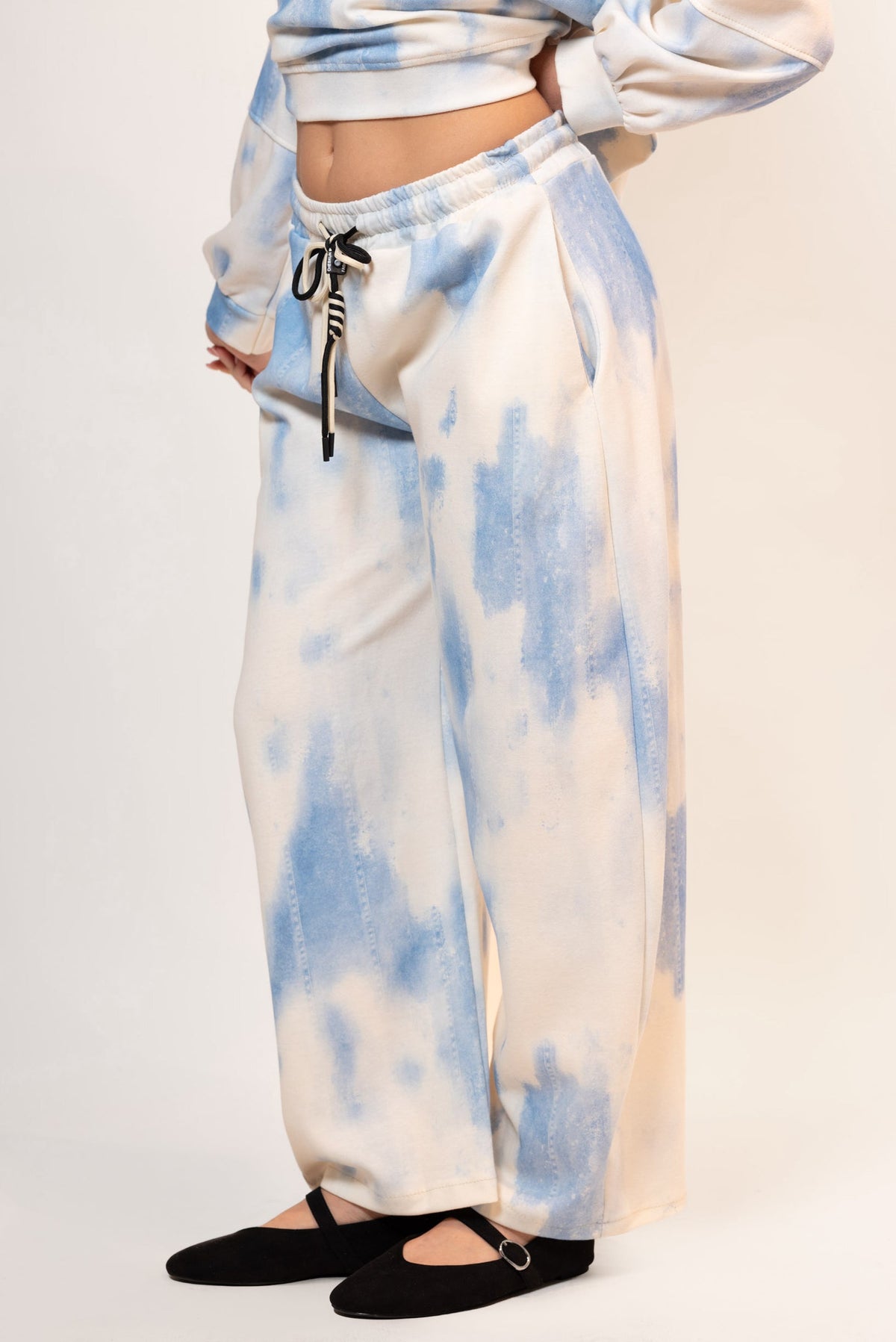 Pantalón de felpa tie-dye