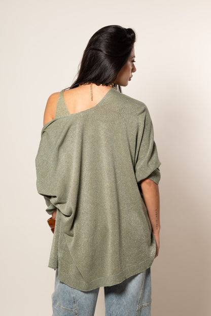 Cárdigan kimono lúrex