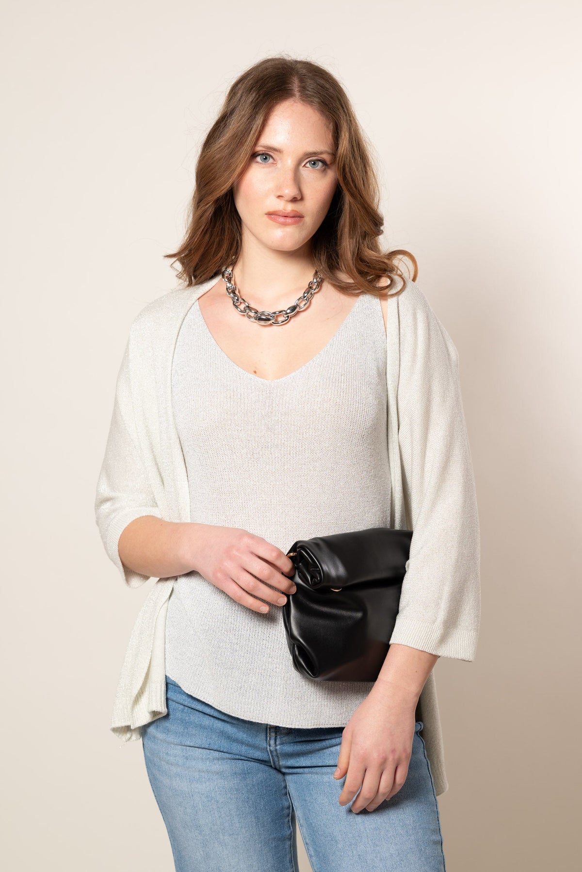 Cárdigan kimono lúrex