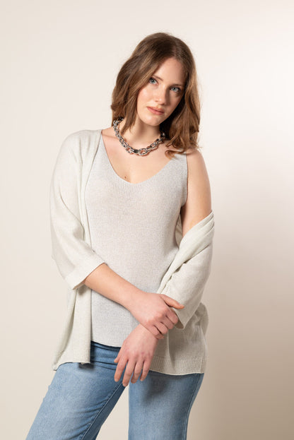 Cárdigan kimono lúrex