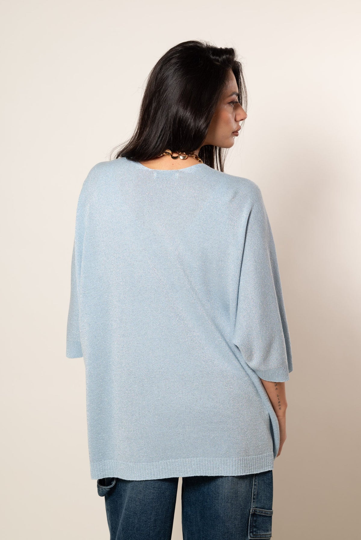 Cárdigan kimono lúrex