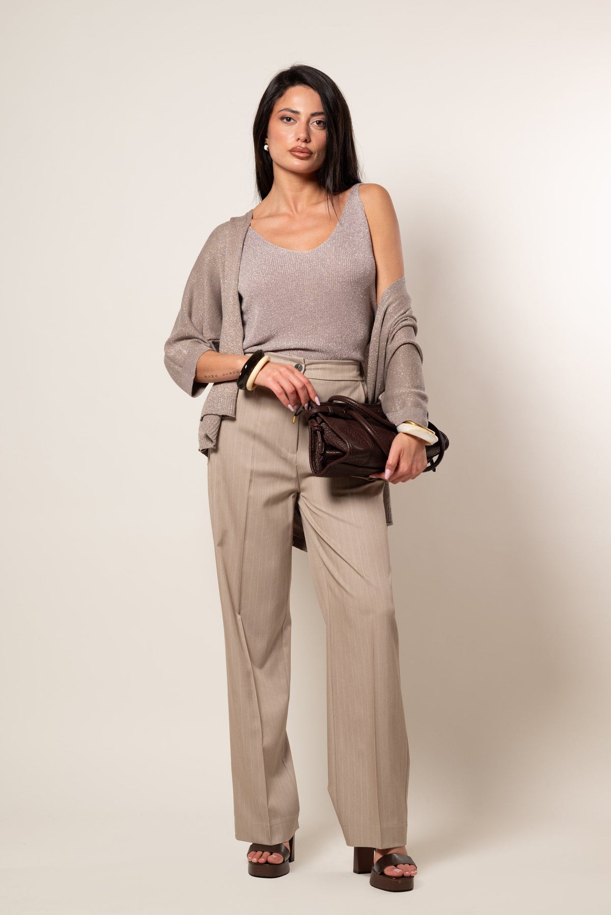 Cárdigan kimono lúrex