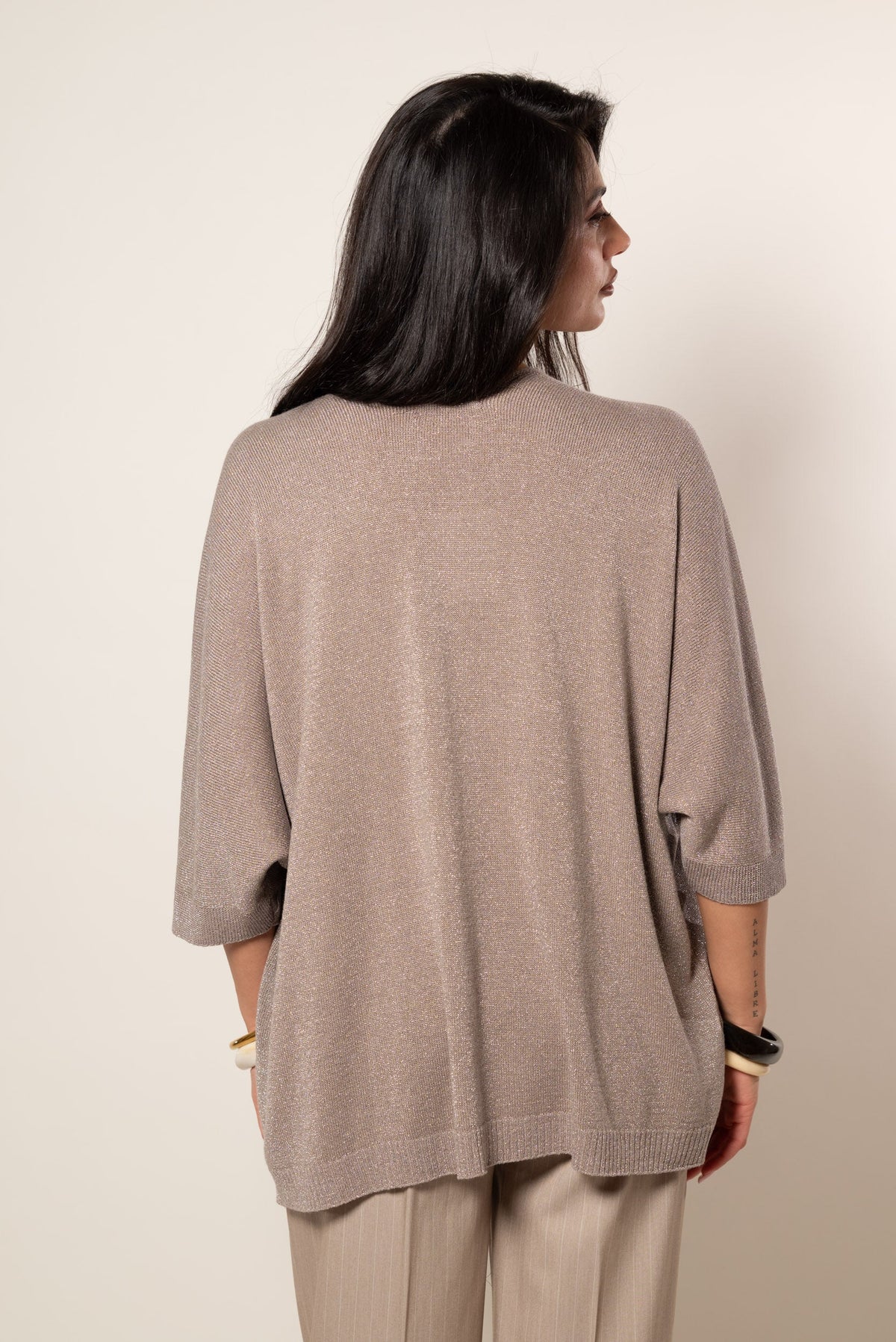 Cárdigan kimono lúrex