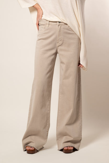 Jeans de color wide leg