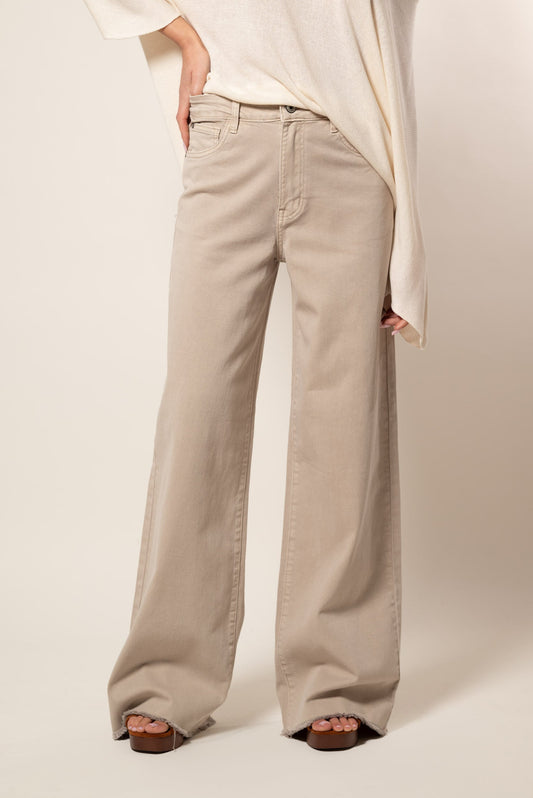 Jeans de color wide leg