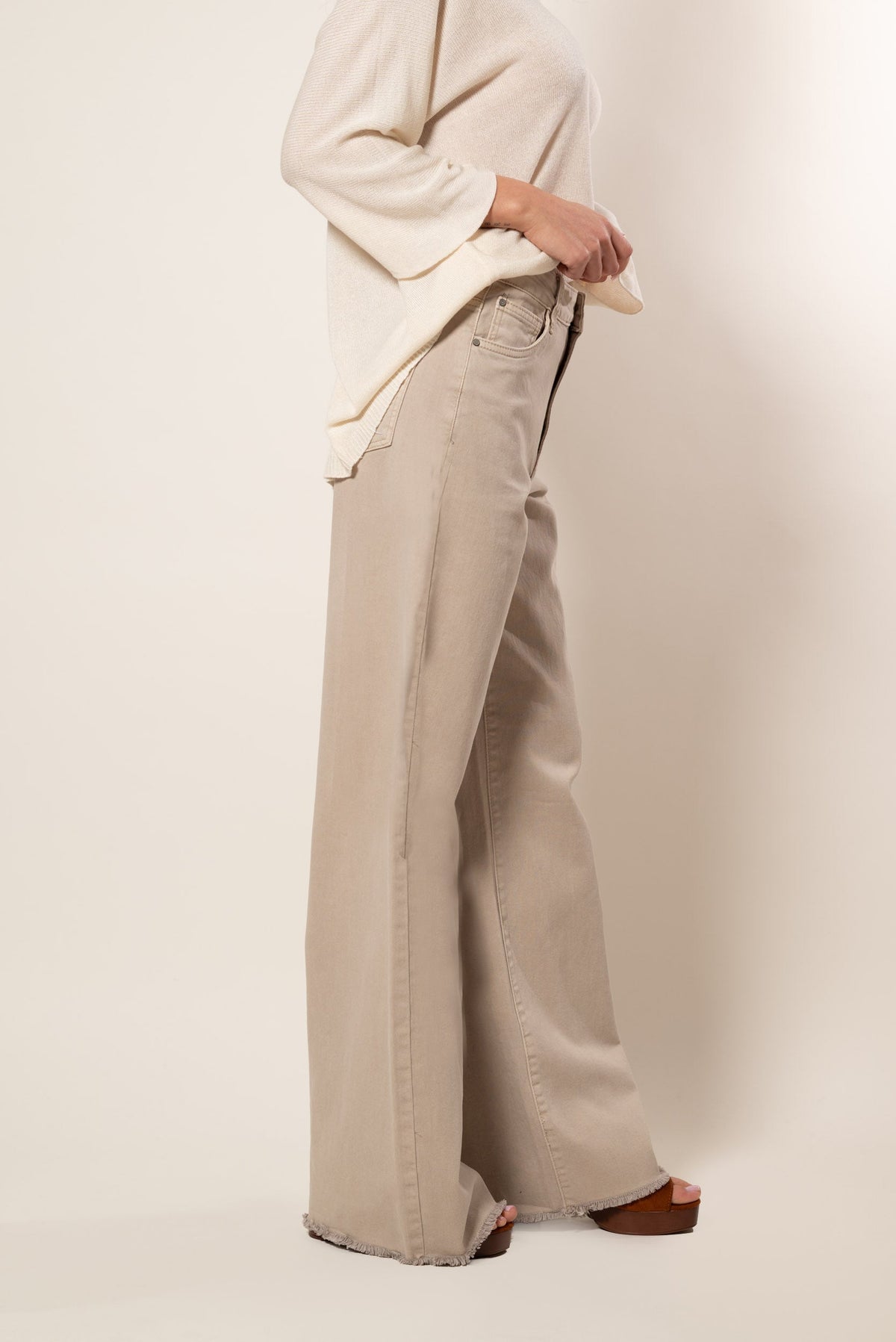 Jeans de color wide leg