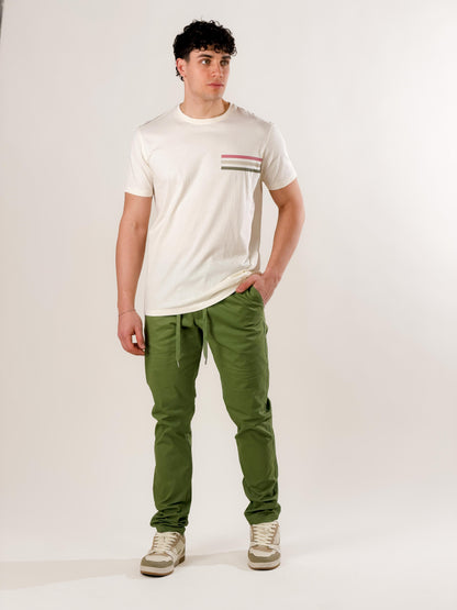 Pantalón slim fit con cordón