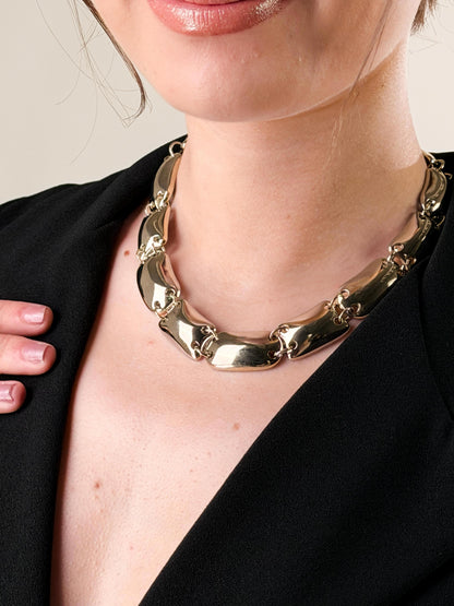 Collar choker de eslabones planos