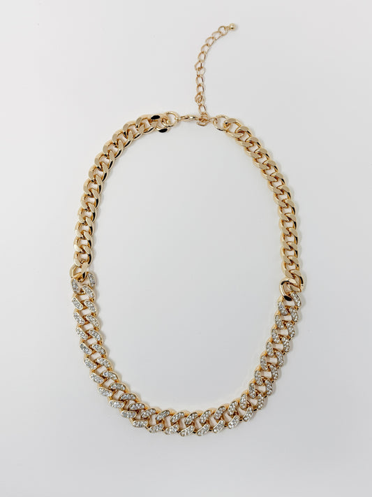 Collar cadena con strass