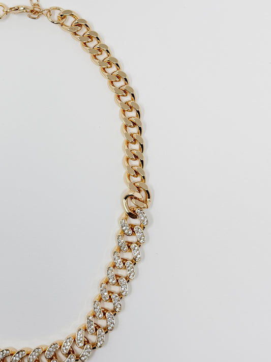 Collar cadena con strass