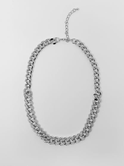 Collar cadena con strass