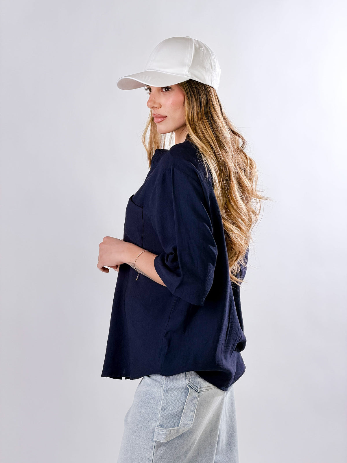 Camisa coreana efecto lino