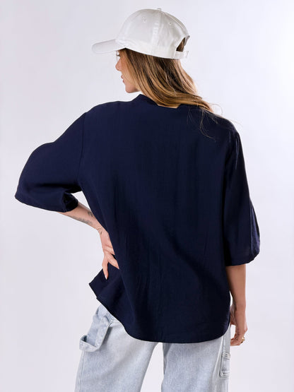 Camisa coreana efecto lino